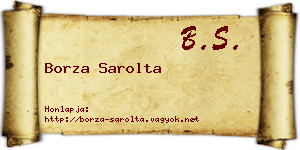 Borza Sarolta névjegykártya